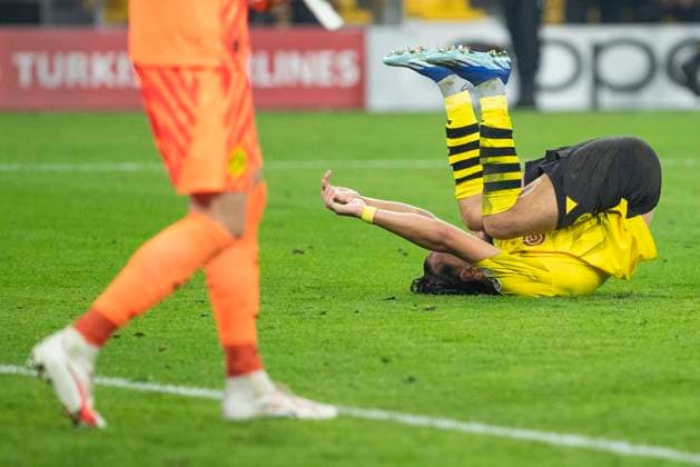 UEFA Champions League, Borussia Dortmund AC Milan, 04 10 2023 Ramy Bensebaini Borussia Dortmund, 5 on ground , UEFA Champions League, Borussia Dortmund AC Milan, 2 group match, on 4 10 2023, Signal Iduna Park, Dortmund UEFA regulations prohibit any use of photographs as image sequences and or quasi video Copyright: xBEAUTIFULxSPORTS Meuselx