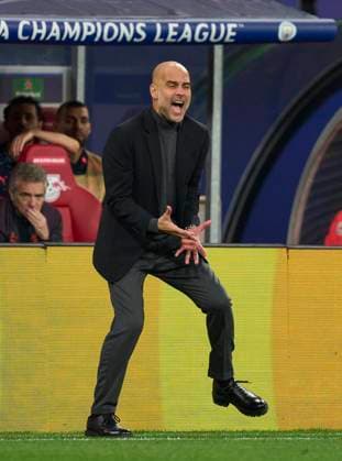 Pep GUARDIOLA , MANCITY Trainer angry in the group G stage match RB LEIPZIG - MANCHESTER CITY of football UEFA Champions League in season 2023 2024 in Leipzig, Oct 4, 2023. Gruppenphase, , RBL, Red Bull