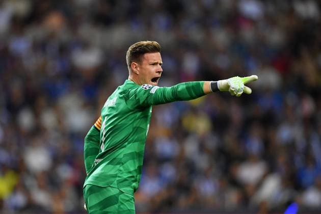 4th October 2023: Dragao Stadium, Porto, Portugal; Champions League Football, Porto versus FC Barcelona, Barca Marc-Andr& xe9; ter Stegen of Barcelona  ActionPlus12561549 DanielxCastro