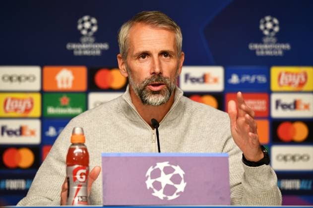Football, Men, 2023 2024 season, UEFA Champions League Group G, Matchday 2 , RB Leipzig Manchester City, press conference with coach Marco Rose RB Leipzig , 04 10 2023, Copyright: xSebastianxRäppold MatthiasxKochx
