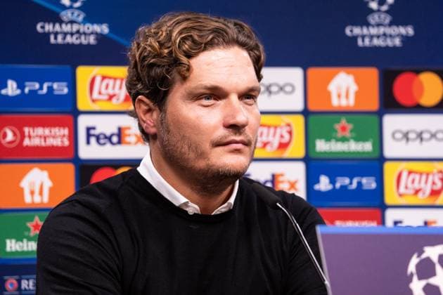 GER, Champions League BV Borussia Dortmund vs AC Milan Milan 04 10 2023, Signal Iduna Park, Dortmund, GER, Champions League BV Borussia Dortmund vs AC Milan Milan In the picture Edin TerziÄ‡ head coach, BV Borussia Dortmund in the interview press conference after the match. nordphotoxGmbHxx xChristianxSchulze nph000300