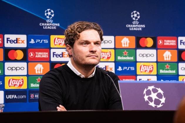 GER, Champions League BV Borussia Dortmund vs AC Milan Milan 04 10 2023, Signal Iduna Park, Dortmund, GER, Champions League BV Borussia Dortmund vs AC Milan Milan In the picture Edin TerziÄ‡ head coach, BV Borussia Dortmund in the interview press conference after the match. nordphotoxGmbHxx xChristianxSchulze nph000300