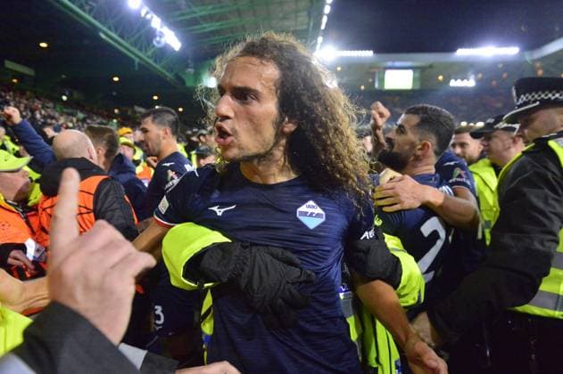 Celtic v Lazio UEFA Champions League Matteo Guendouzi of Lazio celebrates his sides last minute winner during the UEFA Champions League Group E match at Celtic Park, Glasgow Copyright: xJamiexJohnstonx FIL-19061-0049 UK Newspapers OUT