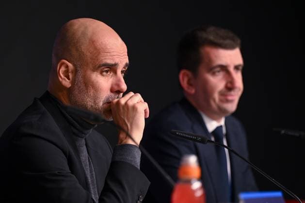 04 10 2023, Football, Champions League, Matchday 2, Season 2023 2024, RB Leipzig Manchester City, Coach Pep Guardiola Manchester City xRHR PHOTO TKx Copyright: RHR-FOTOx RHR-FOTO TK
