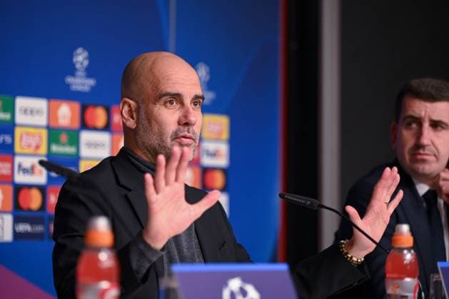 04 10 2023, Football, Champions League, Matchday 2, Season 2023 2024, RB Leipzig Manchester City, Coach Pep Guardiola Manchester City xRHR PHOTO TKx Copyright: RHR-FOTOx RHR-FOTO TK