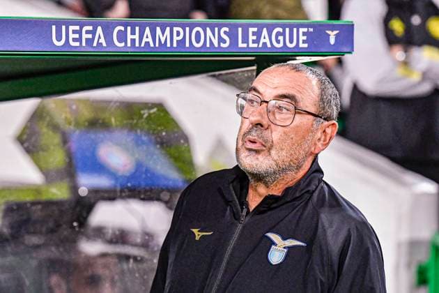 Celtic v Lazio UEFA Champions League Maurizio Sarri of Lazio during the UEFA Champions League Group E match at Celtic Park, Glasgow Copyright: xJamiexJohnstonx FIL-19061-0110 UK Newspapers OUT