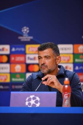 4th October 2023: Dragao Stadium, Porto, Portugal; Champions League Football, Porto versus FC Barcelona, Barca Coach S& xe9;rgio Concei& xe7;& xe3;o of Porto press conference, PK, Pressekonferenz after the match  ActionPlus12561581 DanielxCastro