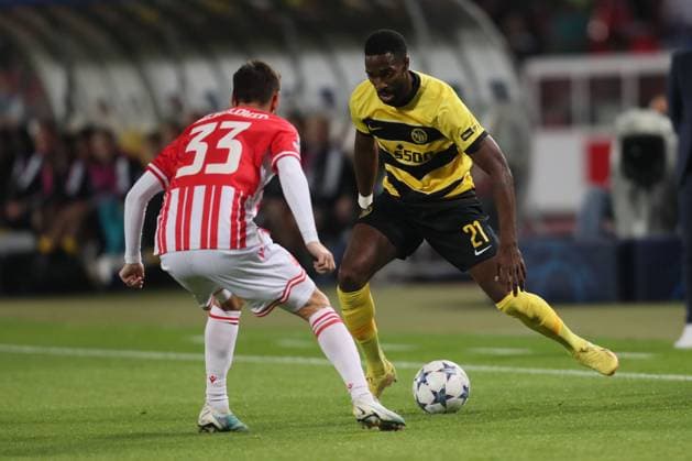 Fußball, CL, Roter Stern Belgrad - BSC Young Boys Bern CRVENA ZVEZDA vs YOUNG BOYS ULISSES GARCIA, football player of Young Boys, at the match of UEFA Champions League against Crvena zvezda, at stadium Rajko Mitic. Belgrade, 04.10.2023. foto: MN Press FOOTBALL, UEFA CHAMPIONS LEAGUE, CRVENA ZVEZDA vs YOUNG BOYS Belgrade Stadium Rajko Mitic Serbia Copyright: xMarkoxMetlasx xMNxPressx