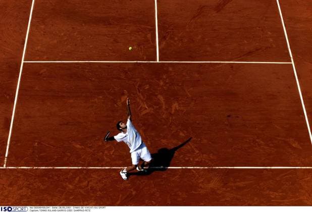 TENNIS ROLAND-GARROS-2001 TENNIS ROLAND-GARROS-2001 SAMPRAS-PETE PARIS FRANCE FRANKRIJK  Copyright: xDExVOECHT ISOxSPORTx 41072