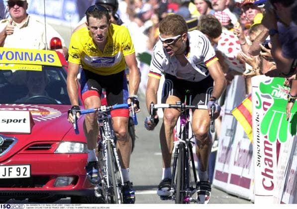 CYCLING : TOUR DE FRANCE 2001 CYCLING TOUR DE FRANCE 2001 STAGE-14 ARMSTRONG-LANCE ULLRICH-JAN MONTPELLIER FRANCE FRANKRIJK  Copyright: xISOxSPORTx 45248