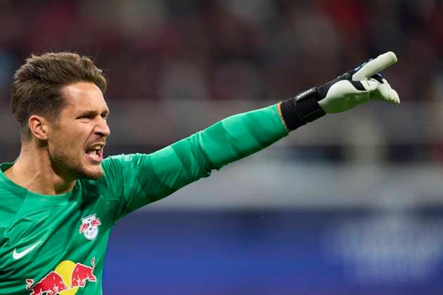 Janis Blaswich, RB Leipzig 21 in the group G stage match RB LEIPZIG - MANCHESTER CITY 1-3 of football UEFA Champions League in season 2023 2024 in Leipzig, Oct 4, 2023. Gruppenphase, , RBL, Red Bull