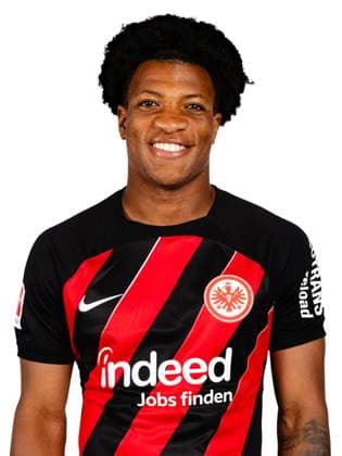 Jessic Ngankam (Eintracht Frankfurt), Fussball, GER, 1. BL, Saison 2023 2024, Porträt, Porträttermin, Studio, Shooting, Studioshooting Copyright EintrachtFrankfurt MartinOhnsorge