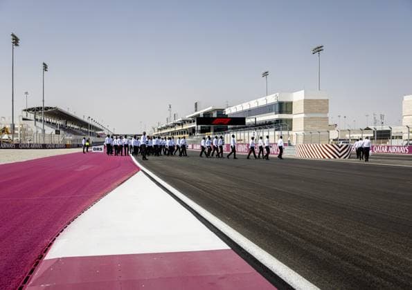 QATAR - Overview of the main grandstand during the media day prior to the Formula 1 Grand Prix at the Lusail International Circuit in Qatar. Max Verstappen (Red Bull Racing) only needs 3 points to win his third world title in Formula 1. ANP SEM VAN DER WAL xVIxANPxSportx xxANPxIVx 480292585 originalFilename: 480292585.jpg