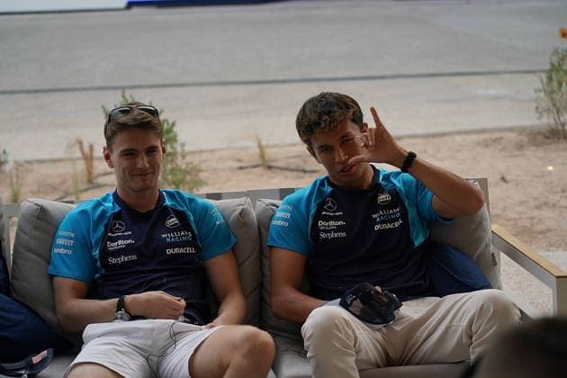 05 10 2023, Losail International Circuit, Doha, Formula 1 Qatar Airways Qatar Grand Prix 2023 ,in picture Logan Sargeant USA , Williams Racing, Alexander Albon GBR , Williams Racing Doha Losail International Circuit Qatar  eu-images-506