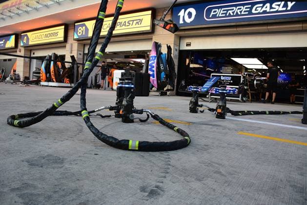 Formula 1 Qatar Airways Qatar Grand Prix 2023 05 10 2023, Losail International Circuit, Doha, Formula 1 Qatar Airways Qatar Grand Prix 2023 ,in the picture illuminated impact wrench at Pierre Gasly FRA , BWT Alpine F1 Team nordphotoxGmbHx xBratic nph00250