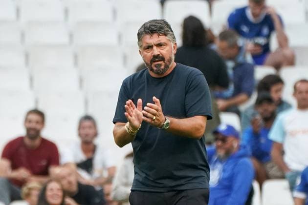Gennaro Gattuso (Entraineur de l Olympique de Marseille) FOOTBALL : Olympique de Marseille vs Brighton - Europa League - Phase de groupe - Marseille - 05 10 2023 NorbertScanella Panoramic 