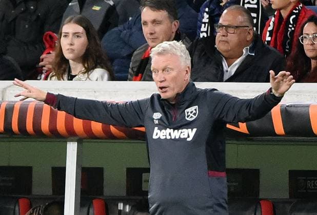 05 10 2023, xhbx, football UEFA Europa League, SC Freiburg West Ham United emspor, v l coach David Moyes West Ham United DFL DFB REGULATIONS PROHIBIT ANY USE OF PHOTOGRAPHS as IMAGE SEQUENCES and or QUASI VIDEO Freiburg