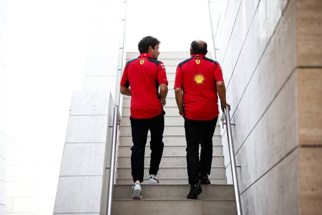 16 Charles Leclerc MCO, Scuderia Ferrari , Frederic Vasseur FRA, Scuderia Ferrari , F1 Grand Prix of Qatar at Lusail International Circuit on October 5, 2023 in Doha, Qatar Photo by HOCH ZWEI Doha Qatar