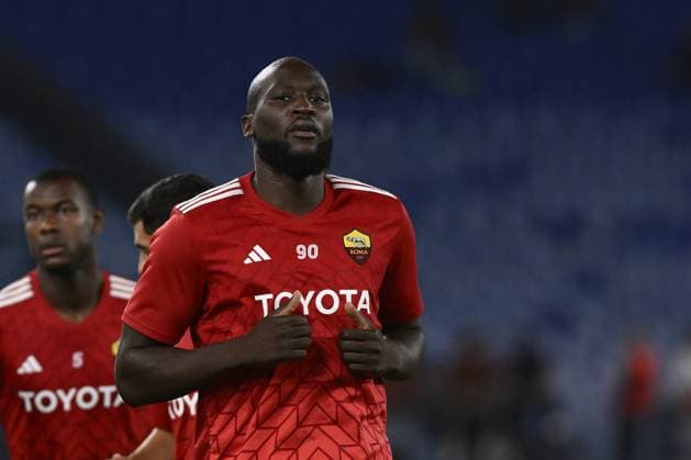 Romelu Lukaku of A.S. Roma during the UEFA Europa League Matchday 2, Group G, between A.S. Roma - Servette F.C. on October 5, 2023 at the Olympic Stadium in Rome, Italy.  Copyright: xDomenicoxCippitelli IPAxSportx x xx IPA_40796844 IPA_IPA40796844