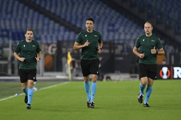 Football Europa League match - AS Roma vs Servette FC Referee Igor Pajac (CRO) during the UEFA Europa League Matchday 2, Group G, between A.S. Roma - Servette F.C. on October 5, 2023 at the Olympic Stadium in Rome, Italy. Rome Italy  Copyright: xIPAxSport ABACAx BRIPASport20231005_422 IPAxSport ABACAx BRIPASport20231005_422