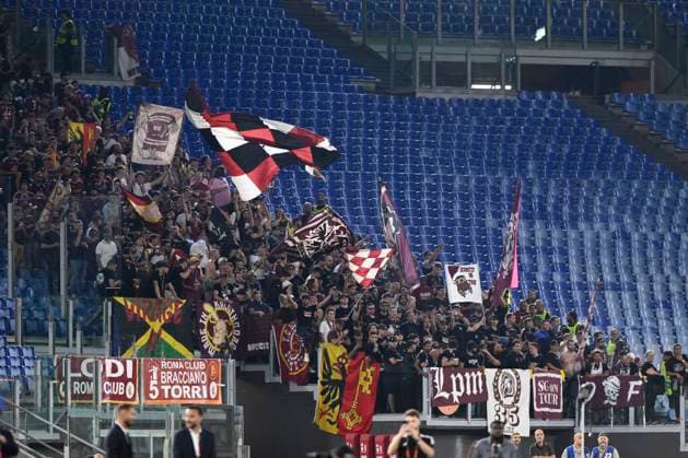 AS Roma v Servette FC: Group G - UEFA Europa League 2023 24 Supporters of Servette F.C. during the UEFA Europa League Matchday 2, Group G, between A.S. Roma - Servette F.C. on October 5, 2023 at the Olympic Stadium in Rome, Italy. Rome Italy  Copyright: xDomenicoxCippitellix originalFilename:cippitelli-asromavs231005_np9F2.jpg