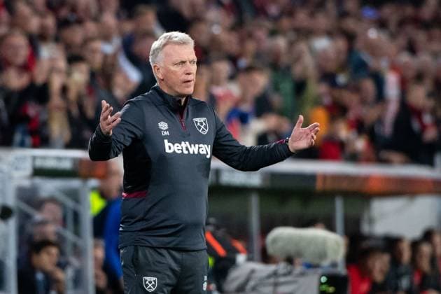 David Moyes West Ham United, Coach , GER, SC Freiburg SCF vs West Ham United WHU , Football UEFA Europa League, Group A, Matchday 2, Season 2023 2024, 05 10 2023 GER, SC Freiburg SCF vs West Ham United WHU , Football UEFA Europa League, Group A, Matchday 2, Season 2023 2024, 05 10 2023 Freiburg Copyright: xEibner-Pressefoto Memmlerx EP_MMR