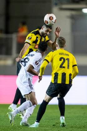 231005 Aiham Ousou of Häcken during the UEFA Europa League football match between Häcken and Qarabag on October 5, 2023 in Gothenburg Photo Mathias Bergeld BILDBYRAN code MB MB0740 fotboll football soccer fotball uefa europa league häcken qarabag bbeng  Copyright: MATHIASxBERGELD BB231005MB029