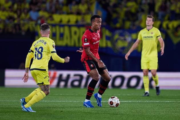 Guela Doue of Rennes FC during the UEFA Europa League match between Villarreal and Rennes at Estadio de la Ceramica on October 5, 2023 in Villarreal, Spain. FOOTBALL : Villarreal vs Stade Rennes Football Club - UEFA Europa Leage - 05 10 2023 AlvaroMedranda Panoramic 