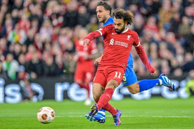 Liverpool FC v Royal Union Saint-Gilloise - UEFA Europa LIVERPOOL, UNITED KINGDOMS - OCTOBER 05 : Salah Mohamed forward of Liverpool during the UEFA Europa League Group E match between Liverpool FC and Royal Union Saint-Gilloise on October 5, 2023 in Liverpool, United Kingdoms, 05 10 2023 Liverpool United Kingdoms  Copyright: xSesx