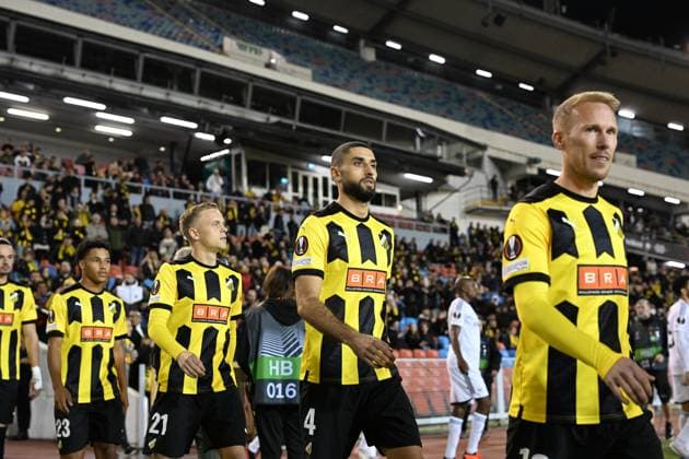 GÖTEBORG 20231005 Häcken heading out onto the pitch during Thursdays Europa League football match between BK Häcken and Qarabag FK from Azerbaijan at Ullevi Gothenburg Sweden x9200x  Copyright: xBjörnxLarssonxRosvall TTx EUROPA LEAGUE HÄCKEN-QARABAG