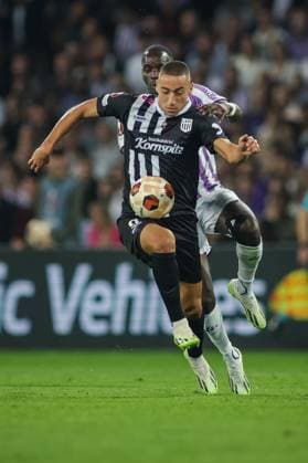 SOCCER - UEFA EL, Toulouse vs LASK TOULOUSE,FRANCE,05.OCT.23 - SOCCER - UEFA Europa League, group stage, Toulouse FC vs Linzer ASK. Image shows Marin Ljubicic (LASK).  GEPAxpictures xManuelxBinder