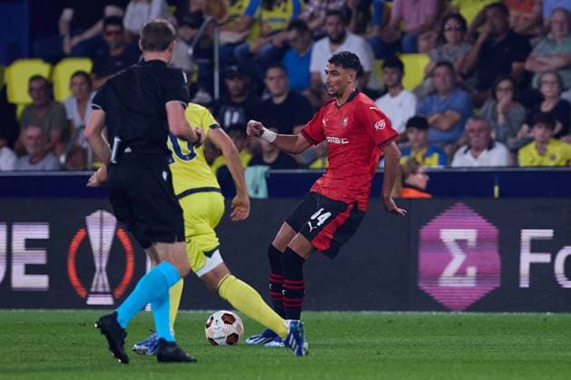 Benjamin Bourigeaud of Rennes FC in action during the UEFA Europa League match between Villarreal and Rennes at Estadio de la Ceramica on October 5, 2023 in Villarreal, Spain. FOOTBALL : Villarreal vs Stade Rennes Football Club - UEFA Europa Leage - 05 10 2023 AlvaroMedranda Panoramic 