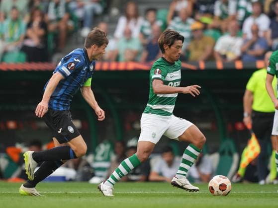 Sporting CP x Atalanta BC - UEFA Europa League 23 24 Hidemasa Morita do Sporting CP durante partida entre Sporting CP x Atalanta BC valida pela Uefa Europa League 23 24 no Estadio Jose Alvalade, Lisboa , Portugal (Foto de Pedro Loureiro Avant Sports) Lisboa Estadio Jose Alvalade Portugal Copyright: xPedroxLoureirox xAvantxSportsx
