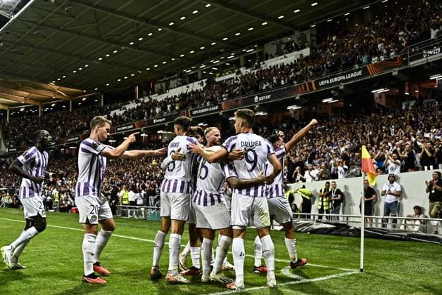 But et Joie Suazo (tfc) FOOTBALL : Toulouse vs Lask - Match 2 des Phases de Groupes de la Ligue Europa - Toulouse - 05-10-2023 ThierryBreton Panoramic 