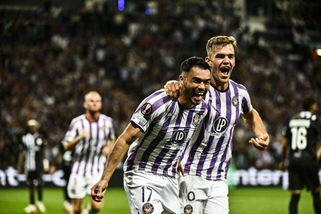 But et Joie Suazo (tfc) FOOTBALL : Toulouse vs Lask - Match 2 des Phases de Groupes de la Ligue Europa - Toulouse - 05-10-2023 ThierryBreton Panoramic 