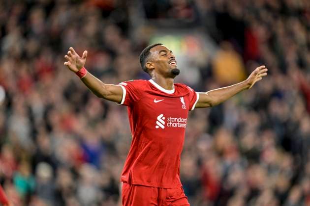 Liverpool FC v Royal Union Saint-Gilloise - UEFA Europa LIVERPOOL, UNITED KINGDOMS - OCTOBER 05 : Ryan Gravenberch midfielder of Liverpool celebrating scoring a goal during the UEFA Europa League Group E match between Liverpool FC and Royal Union Saint-Gilloise on October 5, 2023 in Liverpool, United Kingdoms, 05 10 2023 Liverpool United Kingdoms  Copyright: xSesx