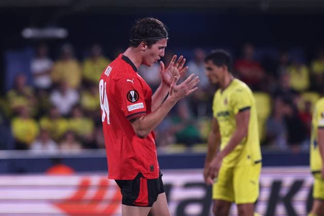 YÄ±ldÄ±rÄ±m of Rennes FC reacts during the UEFA Europa League match between Villarreal and Rennes at Estadio de la Ceramica on October 5, 2023 in Villarreal, Spain. FOOTBALL : Villarreal vs Stade Rennes Football Club - UEFA Europa Leage - 05 10 2023 AlvaroMedranda Panoramic 