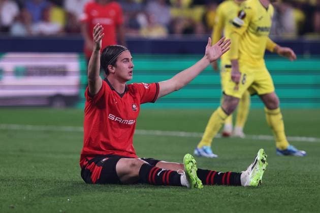 YÄ±ldÄ±rÄ±m of Rennes FC reacts during the UEFA Europa League match between Villarreal and Rennes at Estadio de la Ceramica on October 5, 2023 in Villarreal, Spain. FOOTBALL : Villarreal vs Stade Rennes Football Club - UEFA Europa Leage - 05 10 2023 AlvaroMedranda Panoramic 