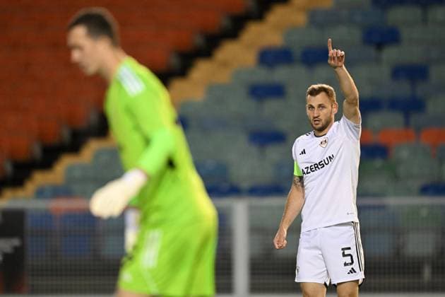 QarabaÄü s Maksim Medvedev during Thursday s Europa League soccer match between BK Häcken and QarabaÄü FK at Ullevi in Gothenburg, Sweden Göteborg Sweden x9200x  Copyright: xBjörnxLarssonxRosvall TTx EUROPE LEAGUE HÄCKEN-QARABAG