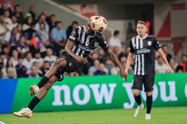 SOCCER - UEFA EL, Toulouse vs LASK TOULOUSE,FRANCE,05.OCT.23 - SOCCER - UEFA Europa League, group stage, Toulouse FC vs Linzer ASK. Image shows Moses Usor (LASK).  GEPAxpictures xManuelxBinder