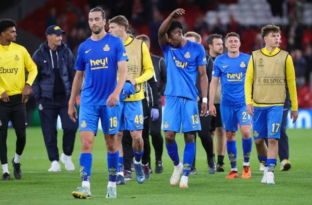 Union s Kevin Rodriguez looks dejected after a match between Belgian soccer team Royale Union Saint Gilloise and English Liverpool FC, on Wednesday 04 October 2023 in Liverpool, United Kingdom, on day 2 of the group phase of the UEFA Europa League competition, in group E. VIRGINIExLEFOUR  x76463099x