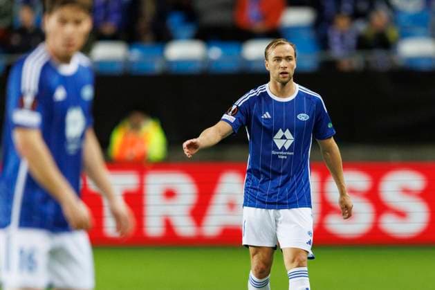 UEFA Europa League i fotball 2023: Molde - Bayer Leverkusen (1-2) Molde 20231005. Moldes Martin Ellingsen under Europa League kampen i fotball mellom Molde og Bayer Leverkusen pa Aker Stadion. Foto: Svein Ove Ekornesvag NTB Molde Norge EDITORIAL USE ONLY. RESTRICTED USE FOR BETTING COMPANIES Ref:_SPOjafZnyO6gTE.jpg  Copyright: xSveinxOvexEkornesvagx xNTBx