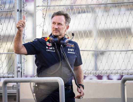 QATAR - Christian Horner (Red Bull Racing) during the 1st free practice prior to the Formula 1 Grand Prix at the Lusail International Circuit in Qatar. ANP SEM VAN DER WAL First practice 2023 2024 xVIxANPxSportx xxANPxIVx 480389935 originalFilename: 480389935.jpg
