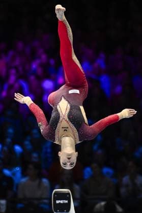 Sport Themen der Woche KW40 Sport Bilder des Tages German Pauline Schaeffer-Betz pictured in action during the Women s Individual All-Around Final at the Artistic Gymnastics World Championships, in Antwerp, Friday 06 October 2023. The Worlds take place in Antwerp from 30 September to 08 October. DIRKxWAEM  x76580679x