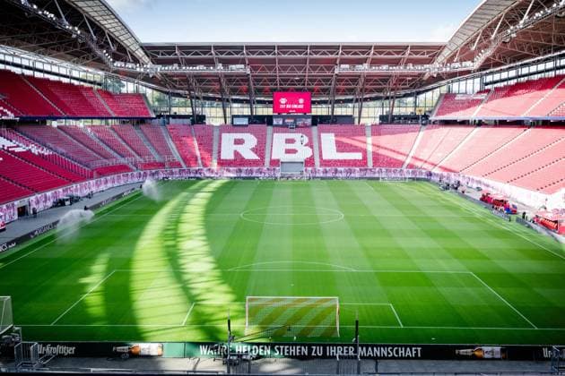 Interior view of the Red Bull Arena, home of football Bundesliga team RB Leipzig Football 1 Bundesliga, 6 match day RB Leipzig FC Bayern Muenchen 30 September 2023 Leipzig, Red Bull Arena RB Leipzig FC Bayern Muenchen
