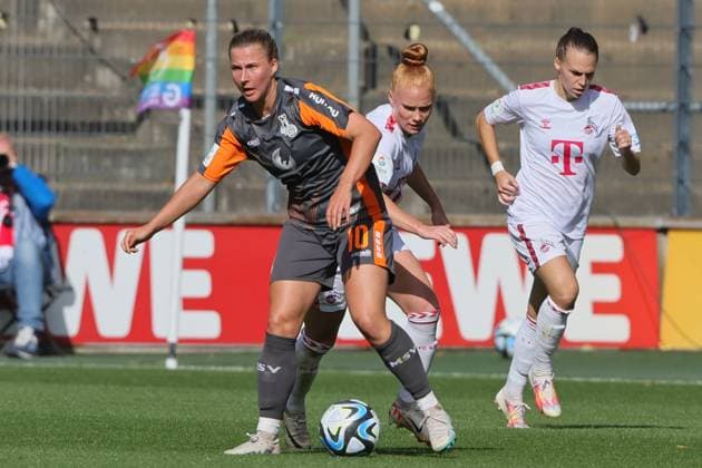 Sport 1 FC Köln vs MSV Duisburg, Football Women, 1 Bundesliga, left Meret Günster MSV , Picture , 07 10 2023