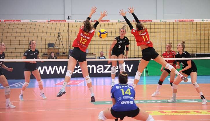 Deichstadtvolleys Neuwied Rote Raben Vilsbiburg, Womens Bundesliga, Volleyball, 1 Matchday, 7 10 2023, Deichstadtvolleys Neuwied Rote Raben Vilsbiburg, Womens Bundesliga, Volleyball, 1 Matchday, 7 10 2023, Neuwied. Copyright: xEibner-Pressefoto JoergxNiebergax EP_JNL