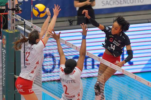 Volleyball, Women, VBL, Dresdner SC - SC Potsdam