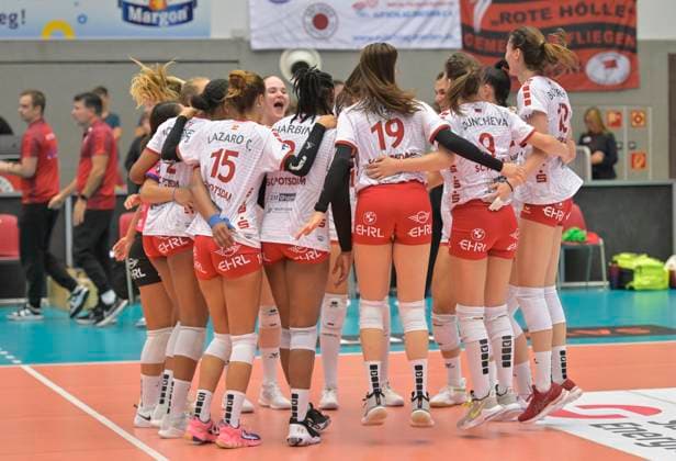 7 10 2023, Potsdams ladies cheer, volleyball, Bundesliga, Dresdner SC SC Potsdam 0 3, c Dresden Germany