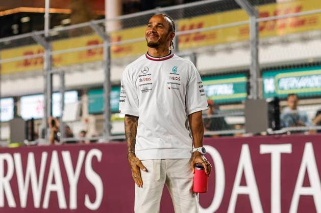 HAMILTON Lewis (gbr), Mercedes AMG F1 Team W14, portrait during the 2023 Formula 1 Qatar Grand Prix, 17th round of the 2023 Formula One World Championship, WM, Weltmeisterschaft from October 6 to 8, 2023 on the Lusail International Circuit, in Doha, Qatar - F1 - QATAR GRAND PRIX 2023 - RACE DPPI Panoramic  00123039__R5_8646